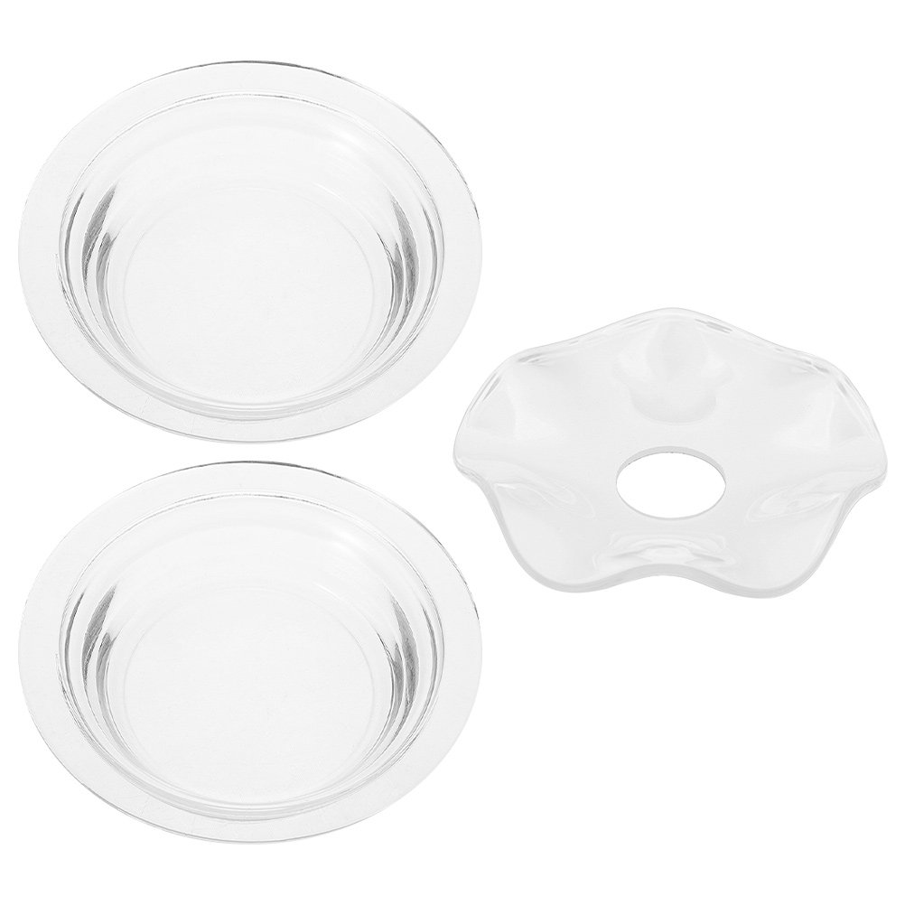 Wax Melts - Szklana taca do aromaterapii, zestaw 3