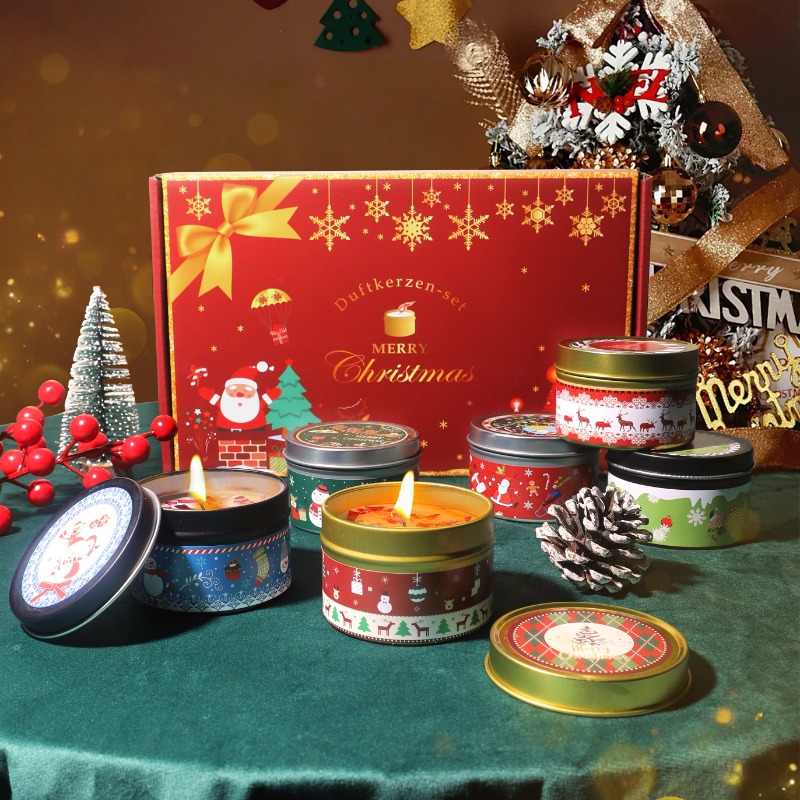 Soy Wax - Świąteczny zestaw świec z wosku sojowego,