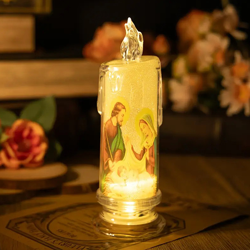 Świeczka LED Jezus Dziewica Ch – Silk Candle recenzja i cena